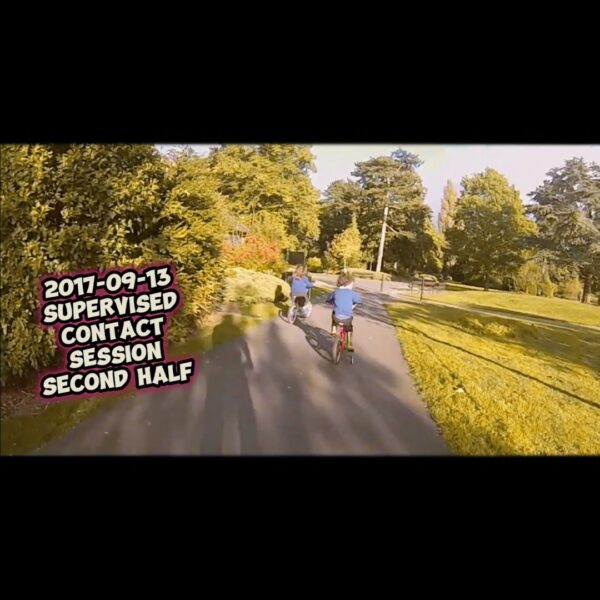 13th September 2017, photo of Ayrton & Gabrielle Abreu on a very sunny day, racing daddy on their bicycles at People's Park in Grimsby. Click to watch full clip