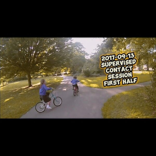 13th September 2017, photo of Ayrton & Gabrielle Abreu on a very sunny day, riding their bicycles, as they're about to race daddy on his scooter at People's Park in Grimsby. Click to watch full clip.