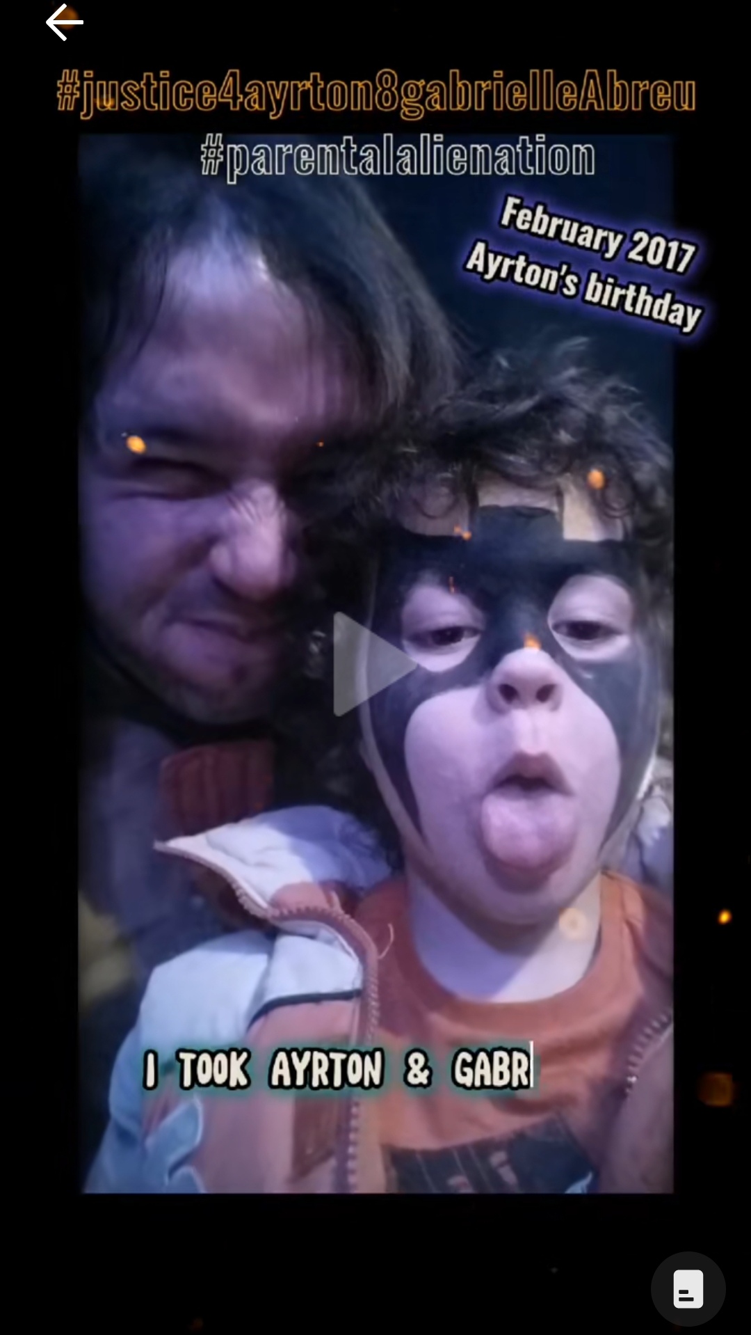 February 2017, photo of Ayrton Abreu & daddy pulling funny faces, Ayrton had a face paint of batman. This was taken in the interval of a Planet Circus show daddy took him & his sister Gabrielle Abreu, as a birthday present to Ayrton in Humberston. Click to watch full clip.