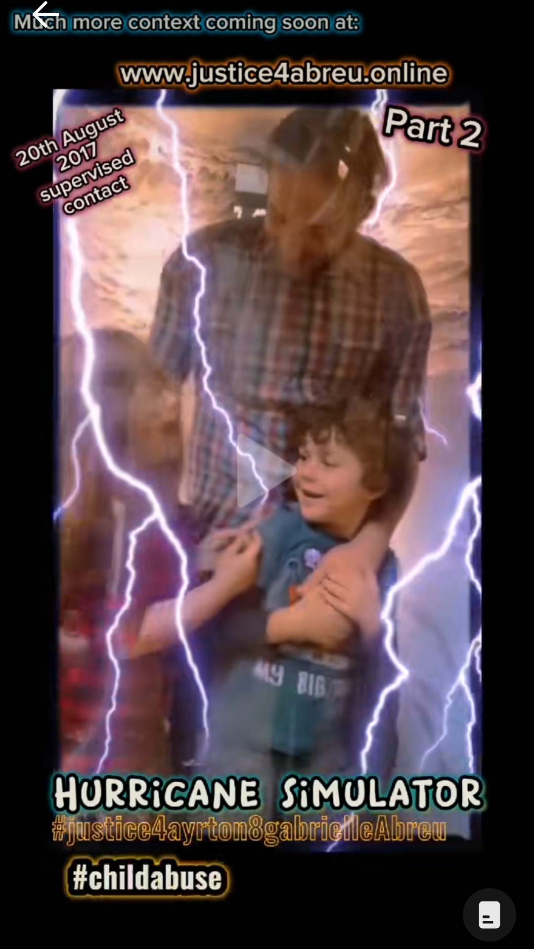 2017-08-20 photo of Ayrton & Gabrielle Abreu inside a tornado simulator with daddy at Sealife sanctuary in Scarborough. Daddy shakes them about & screams with them to make it feel more like a tornado This photo is linked to its clip